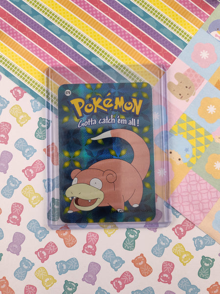 Vintage 1990's Pokemon Trading Vending Prism Shiny Holo Sticker Slowpoke #79 - NM