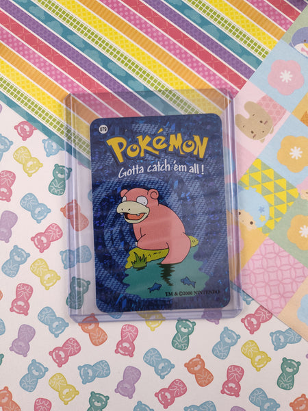 Vintage 1990's Pokemon Trading Vending Prism Shiny Holo Sticker Slowpoke #79 - NM