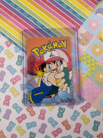 Vintage 1990's Pokemon Trading Vending Prism Shiny Holo Sticker Hitmonchan #107 - NM