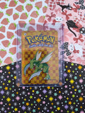 Vintage 1990's Pokemon Trading Vending Prism Shiny Holo Sticker Scyther #123 - NM