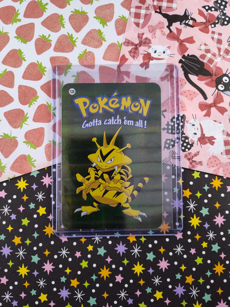 Vintage 1990's Pokemon Trading Vending Prism Shiny Holo Sticker Electabuzz #125 - NM