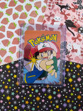 Vintage 1990's Pokemon Trading Vending Prism Shiny Holo Sticker Omanyte #138 - NM