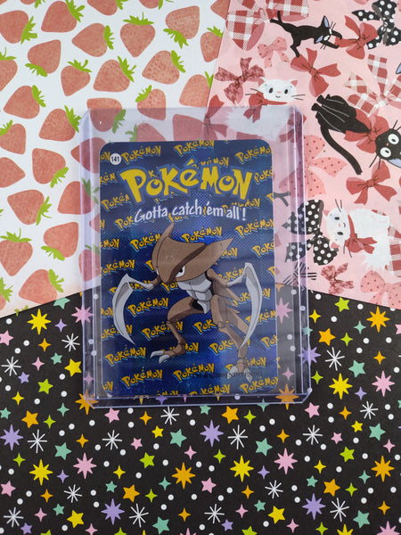 Vintage 1990's Pokemon Trading Vending Prism Shiny Holo Sticker Kabutops #141 - NM