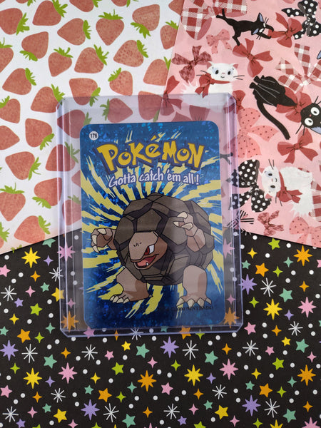 Vintage 1990's Pokemon Trading Vending Prism Shiny Holo Sticker Golem #176 - NM