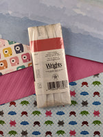 Vintage Wrights Extra Wide Double Fold Bias Tape, White SEALED