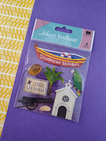 Jolee's Boutique Dominican Republic 3-Dimensional Sticker Pack, New/Sealed