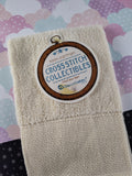 Vintage CharlesCraft, Inc. Cross Stitch Collectibles Hand Towel, Eggshell White, NWT