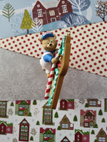 Vintage 1998 Christmas Hallmark Ornament, Cute Teddy Bear DAD Gingerbread House