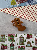 Vintage 1985 Christmas Pin/Brooch, Hallmark Cute Teddy Bear w/Stocking