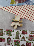 Vintage Christmas Pin/Brooch, Teddy Hugglesbie Cute Teddy Bear w/Stocking