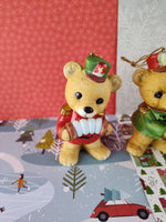 Vintage Homco Christmas Musical Bears Figurine Set/3, Nice & Clean