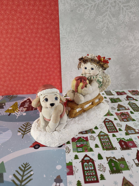 Vintage 1998 Dreamsicles "Cheerful Givers" 10624 First Release Christmas Figurine, Nice & Clean