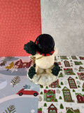 Vintage 1994 WBI Windsor Collection Christmas Wintery Snowman Figurine, Nice & Clean