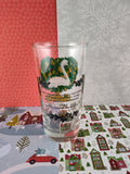 Vintage 12 Days of Christmas "7th Day" Glass Tumbler, Nice & Clean