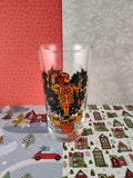 Vintage 12 Days of Christmas "11th Day" Glass Tumbler, Nice & Clean