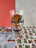 Vintage 12 Days of Christmas "11th Day" Glass Tumbler, Nice & Clean