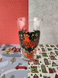 Vintage 12 Days of Christmas "3rd Day" Glass Tumbler, Nice & Clean