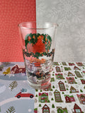 Vintage 12 Days of Christmas "3rd Day" Glass Tumbler, Nice & Clean