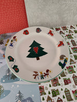 Vintage Ro Gregg "Welcome Winter" #4116 Stoneware 7.5" Dessert Plates Set/4, Nice & Clean