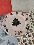Vintage Ro Gregg "Welcome Winter" #4116 Stoneware 7.5" Dessert Plates Set/4, Nice & Clean