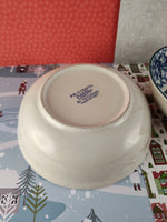 Vintage Folk Craft Cabin in the Snow by Tienshan Soup/Cereal Bowls Set/2, Nice & Clean