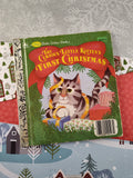 Vintage 1984 First Little Golden Book, The Curious Little Kitten's First Christmas, Hardcover