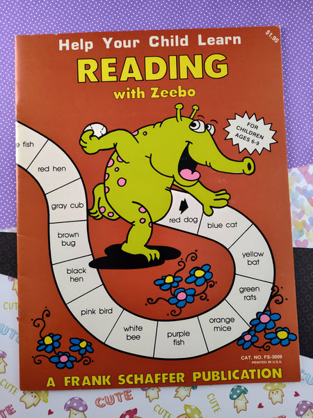 RARE Vintage 1978 Help Your Child Learn Reading w/Zeebo Coloring, Activity Book Softcover