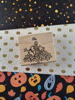 Vintage 1999 Stampin' Up! Teddy Bear Autumn Fall Leaves Block/Rubber Stamp
