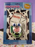 Vintage Moo Cow MIlk Waterball Eyes Mouse & Pad Set, NOS NEW