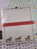 Vintage Whimsical Computer Stationary #114 - Carousel Horses, 100 Sheets SEALED