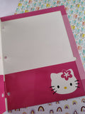 2013 Sanrio Hello Kitty 2 Pocket Folder Portfolio for 3-Ring Binder, Unused