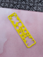 Vintage 1990's Lisa Frank Bookmark Stencil, Teddy Bears & Balloons, Yellow