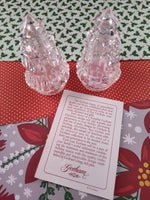 Vintage Gorham Germany Holiday Traditions Crystal Salt & Pepper Set, Open Box