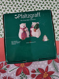 Vintage Pfaltzgraff Winter Holiday Snow Bear Salt & Pepper Set, Nice / Clean in Box
