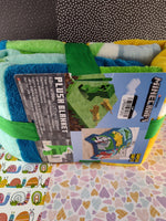 Minecraft Super Soft Graphic Plush Throw Blanket 62" x 90", NEW