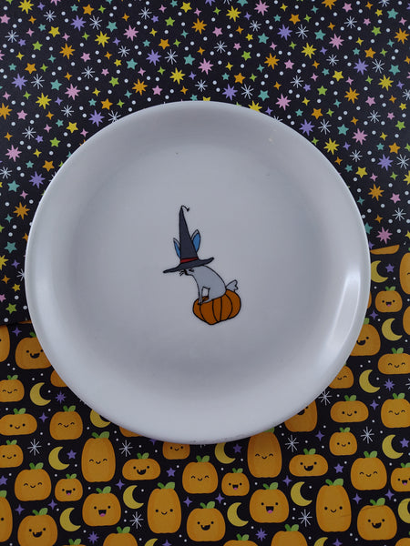 Magenta Designer Collection "Jack's Pumpkins" 6" Halloween Kitties Dessert Plate