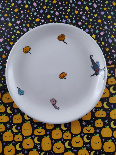 Magenta Designer Collection "Jack's Pumpkins" 6" Halloween Kitties Dessert Plate