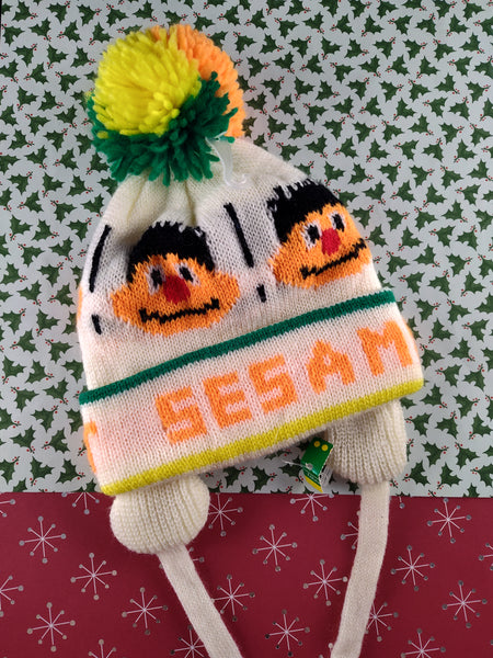 RARE Vintage JC Penney Sesame Street Ernie Poof Winter Children's Hat, NWT 100% Acrylic