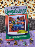 Vintage 1996 1st Printing R.L. Stine Goosebumps #44, Say Cheese and Die - Again! *w/Trading Cards*