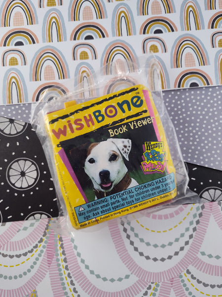 RARE Vintage 1996 Wishbone Book Viewer Wendy's Kids Meal Toy SEALED