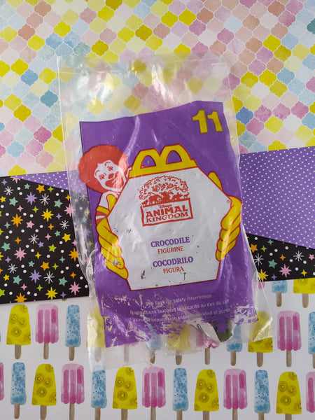 Vintage 1998 Walt Disney's Animal Kingdom Crocodile McDonalds Figurine Toy SEALED