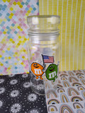 Vintage 1983 Mars M&M's XXIII LA Olympic Collectible Glass Candy Jar w/Lid