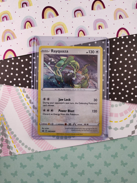 Pokemon TCG - Rayquaza Black Star Promo Holographic Card SWSH029 - NM