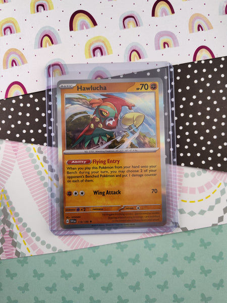 Pokemon TCG - Hawlucha Scarlet & Violet Holographic Card 118/198 - NM