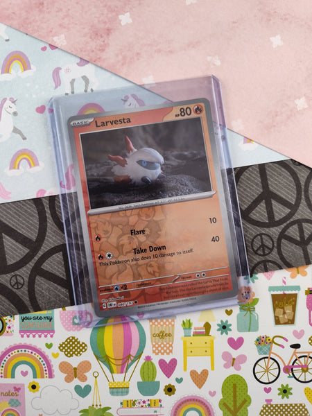 Pokemon TCG - Larvesta Obsidian Flames Reverse Holo Card 040/197 - NM