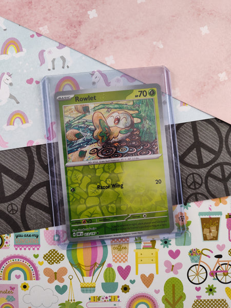 Pokemon TCG - Rowlet Obsidian Flames Reverse Holo Card 013/197 - NM