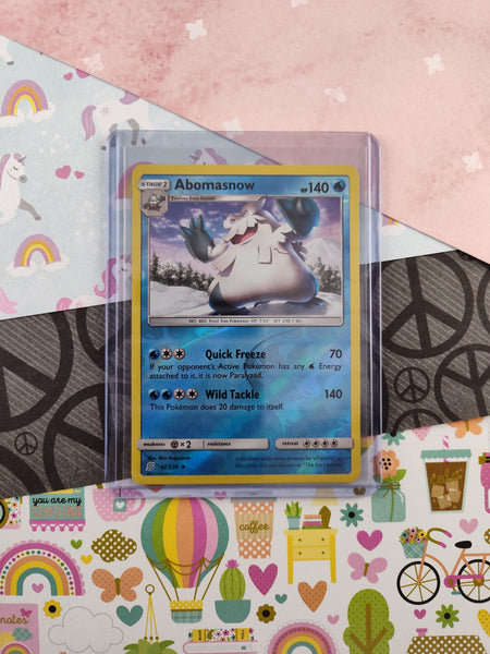 Pokemon TCG - Abomasnow Unified Minds Reverse Holo Card 42/236 - NM