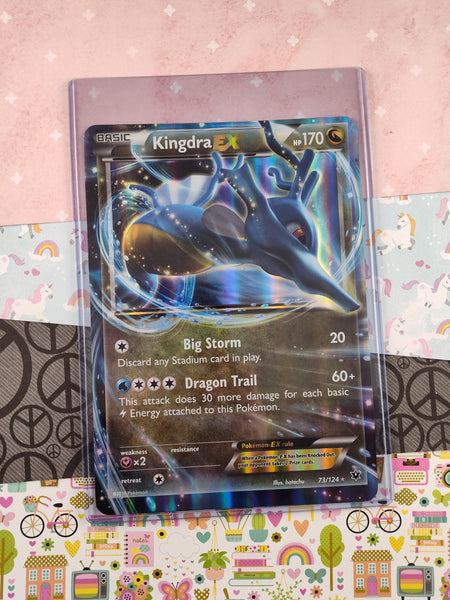 Pokemon TCG - Kingdra EX Fates Collide Jumbo Full Art Holographic Card 73/124 - NM