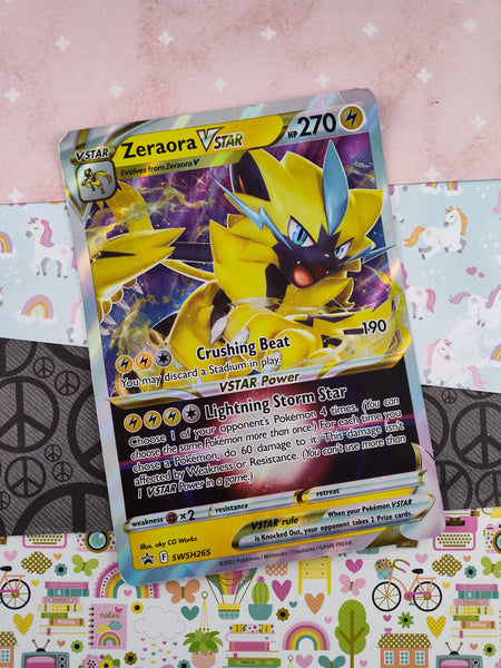 Pokemon TCG - Zeraora VSTAR Sword & Shield Promo Jumbo Full Art Holographic Card SWSH265 - MP/Creased