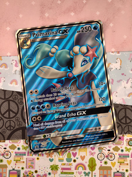 Pokemon TCG - Primarina GX Sun & Moon Promo Jumbo Full Art Holographic Pfaltzcraftsmore Pokemon TCG - Primarina GX Sun & Moon Promo Jumbo Full Art Holographic Pfaltzcraftsmore